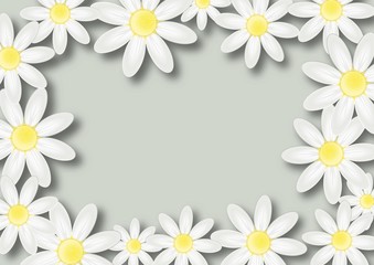 Floral wish background with flowers and place for text