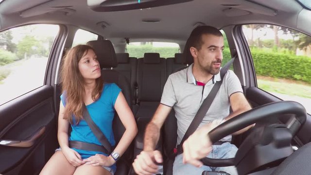 Couple in car