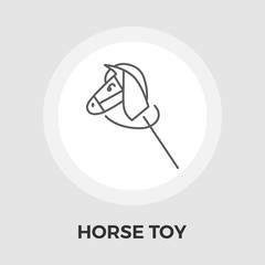 Horse toy vector flat icon
