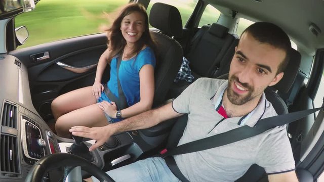 Couple in car