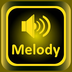 Icon yellow melody loudspeaker