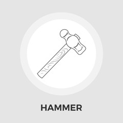 Hammer Icon Vector.