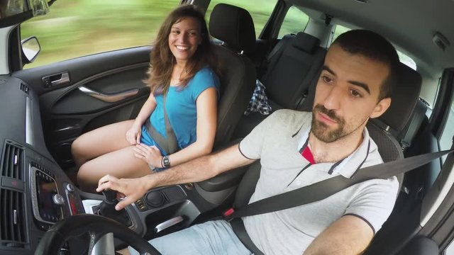 Couple in car