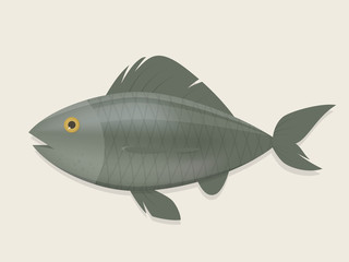cartoon illustration of a fish