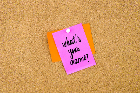 What Is Your Name Written On Paper Note