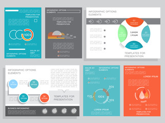 Business graphics brochure, cover layout and infographics
