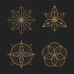 Gold geometry set design