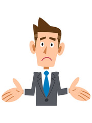 ビジネスマンが呆れる

