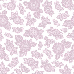 Lace seamless hand drawn vector pattern.