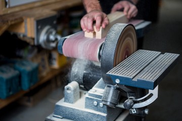 Carpenter working on his craft