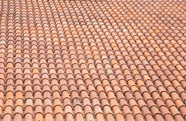 red tiles roof for background. 