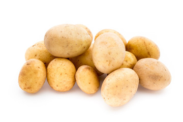 New potato isolated on white background.