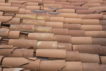 red tiles roof for background. 