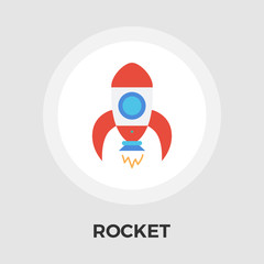 Rocket vector flat icon