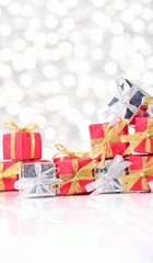 Colorful gifts close-up
