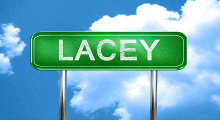 lacey vintage green road sign with highlights