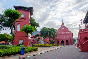 Christ Church and Dutch Square in Malacca Malaysia