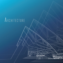 An exploded view of a building