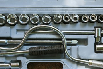 Obraz premium Box wrench head bits for the screwdriver