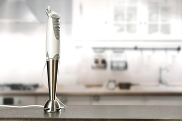 blender and kitchen space 