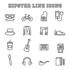 hipster line icons