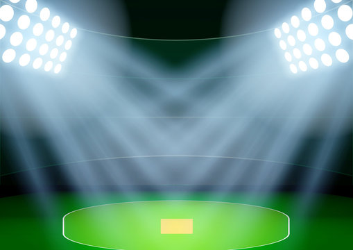 Background for posters night cricket stadium in the spotlight. Vector Stock  Vector | Adobe Stock