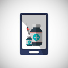 Medical care design. Health care icon. Isolated illustration