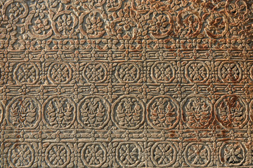 Ornate brown wall