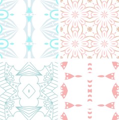 symmetrical geometric seamless pattern. Design element for art. mandala fragment