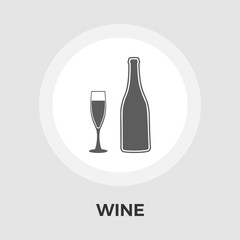 Wine vector flat icon