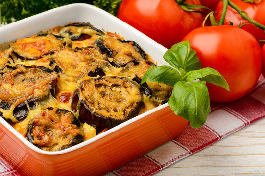 Moussaka - greek casserole with eggplants.