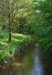 river scene of the Schutter in Lahr Germany