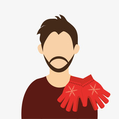 Winter design. Sport icon. Colorful illustration 