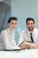 Obraz premium portrait of young business couple at office
