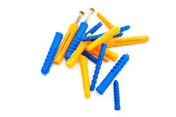 colorful dowels and screws