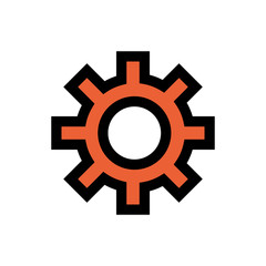 Working process, wheel line icon.