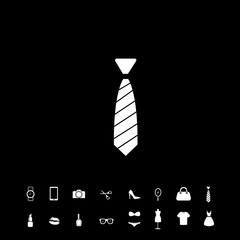 necktie icon fashion set