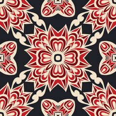 Abstract seamless ornamental vector pattern