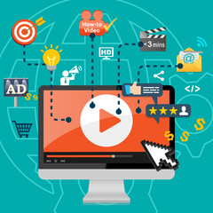 Video Marketing Advertising Concept Infographic
