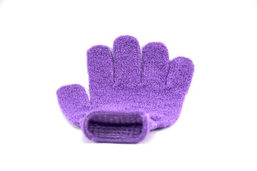Purple glove isolated.on white background