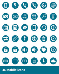 Set of vector web icons Mobile Phones