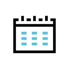 Calendar, personal schedule line icon