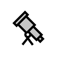 Vision, telescope line icon