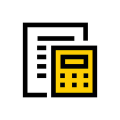 Accounting, invoice  line icon