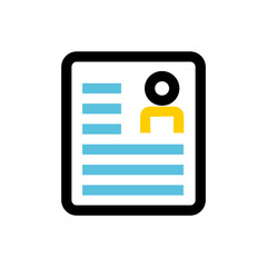 Fototapeta premium Resume, profile, employee line icon