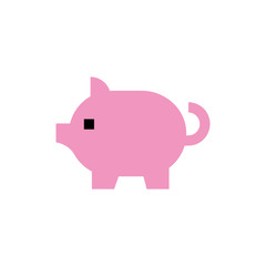 Piggy bank, money back line icon.