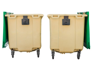 dumpsters isolated on white background