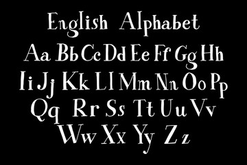 Hand cut vector alphabet