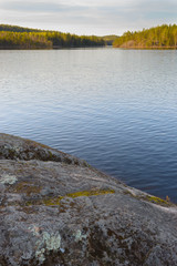 Sunset at Repovesi national park in Finland