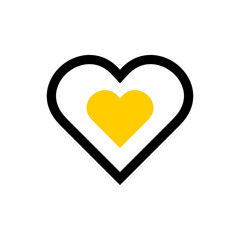 Heart, favorite line icon.